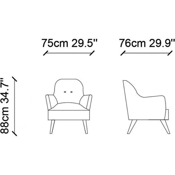 Perfect fåtölj - Blå Perfect fåtölj - Blå