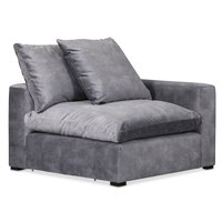 Fiskvik modulfåtölj höger - Grå Adore Velour Fiskvik modulfåtölj höger - Grå Adore Velour