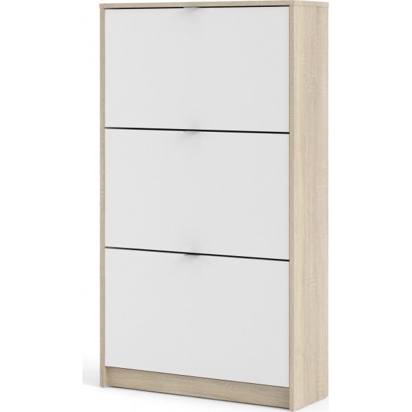 Shoes djupt skoskp med 3 fack - Ek/vit