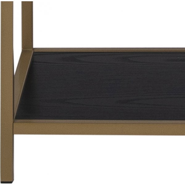 Bibliothque Seaford 77x185 cm - Noir/or