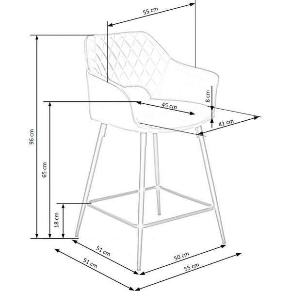 Tabouret de bar Plican 107 - Vert fonc