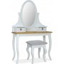 Vimle sminkbord 100 x 45 cm - Vit/brun