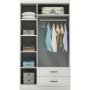 Henna kledingkast 105 x 50 x 182 cm - Wit
