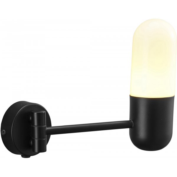 Zeta wandlamp 23 cm - Mat zwart