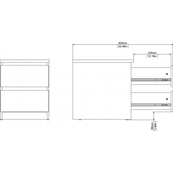 Naia sngbord 2 - Vit ask