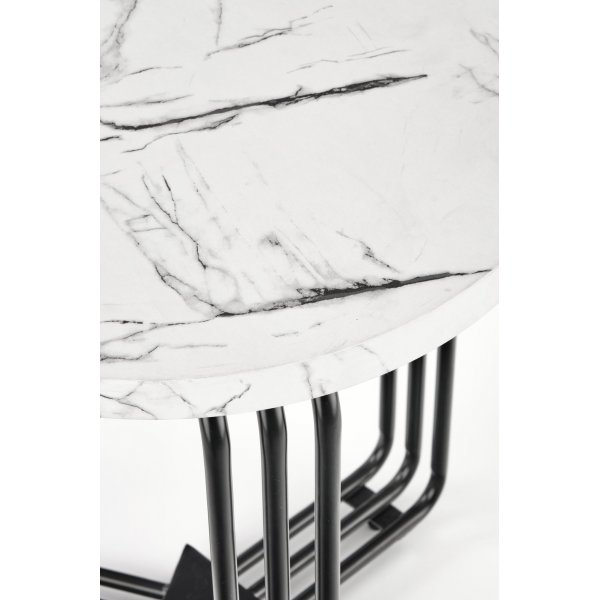 Table basse Tisvilde Ø40 cm - Marbre blanc/noir Table basse Tisvilde Ø40 cm - Marbre blanc/noir