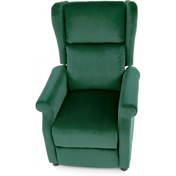 Fauteuil inclinable en velours vert