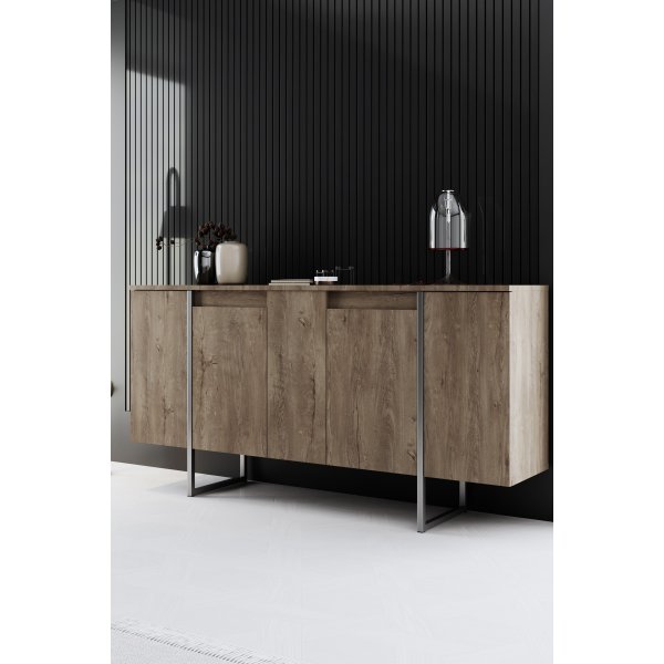 Buffet Lux - Noyer/argent