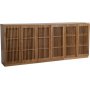 Level sideboard i oljad ek med ribbade drrar 210 cm