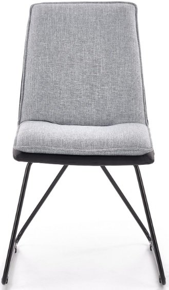 Chaise de salle à manger Veronika - Gris clair/noir (Tissu/PU) Chaise de salle à manger Veronika - Gris clair/noir (Tissu/PU)