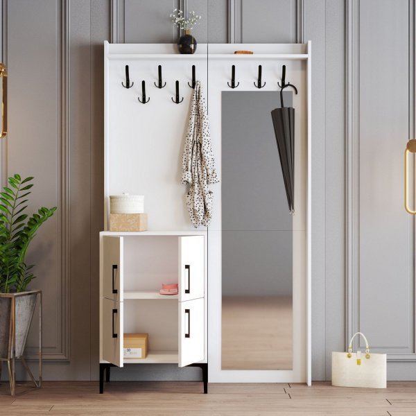 Meuble hall berlinois bc - Blanc