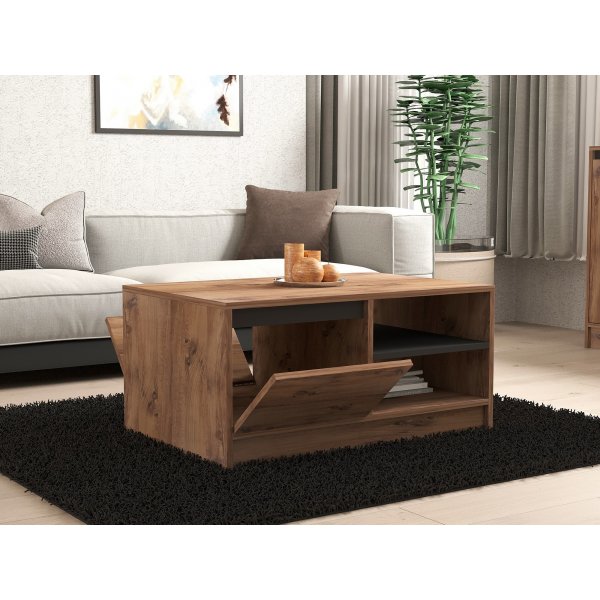 Table basse Kaya 90 x 60 cm - Pin/anthracite Table basse Kaya 90 x 60 cm - Pin/anthracite