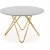 Table  manger ronde Nocture diamtre 120 cm - Feuillet marbre gris/or