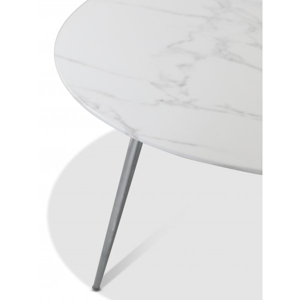 Art matgrupp, 110 cm runt bord + 4 st gr Art stolar + 3.00 x Mbeltassar