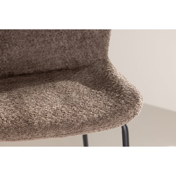 Tabouret de bar Modesto - Boucle marron