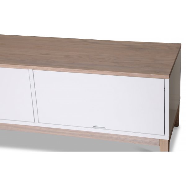 Borgholm TV-bänk XL - Vit / Whitewash ek Borgholm TV-bänk XL - Vit / Whitewash ek