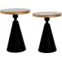 Chalice sidobord set 50/55 cm - Svart/guld