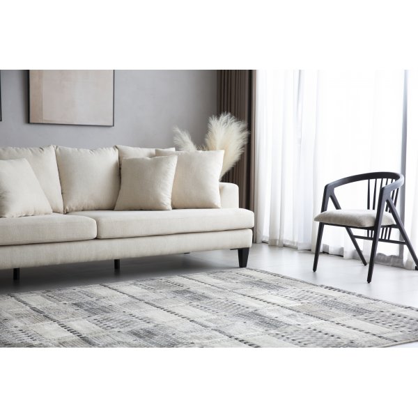 Soffa beige 4-sits med lsa kuddar - Remy