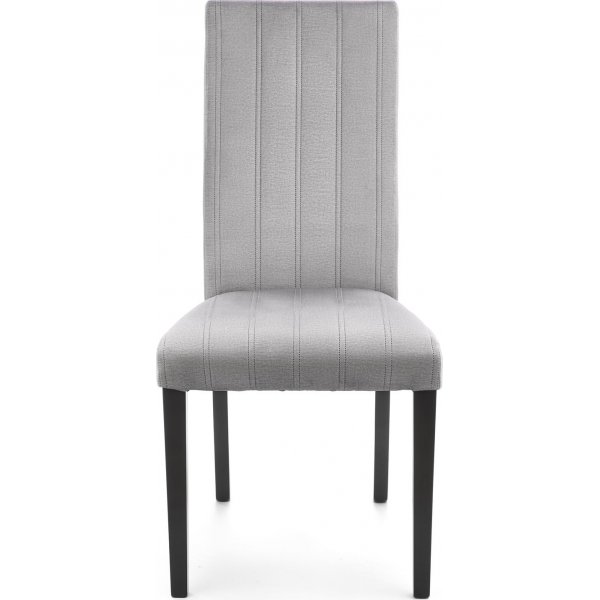 Chaise Heather - Velours gris clair et noir