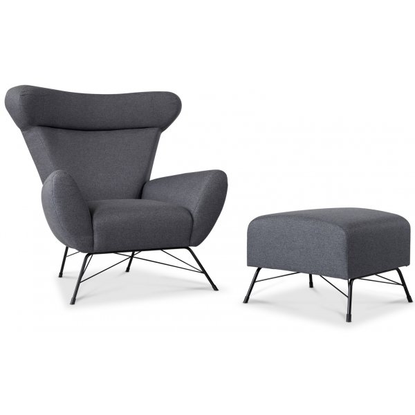 Town fåtölj mörkgrå (Tyg) Town fåtölj mörkgrå (Tyg)