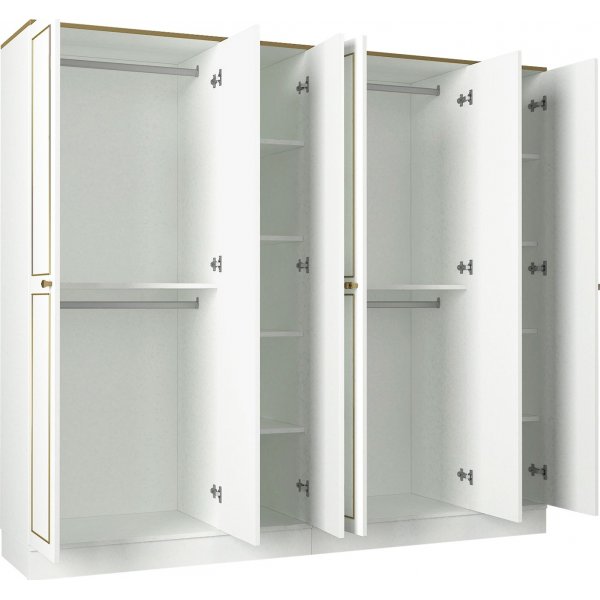 Ravenna garderob - Vit/guld