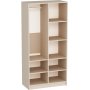 Newra kledingkast - grenen/beige
