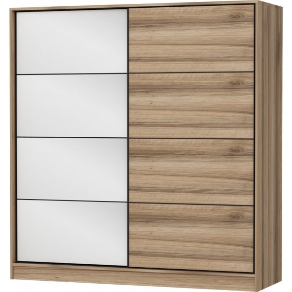 Kapusta kledingkast 220x52x210 cm, variant B - Bruin/wit/bruin Kapusta kledingkast 220x52x210 cm, variant B - Bruin/wit/bruin