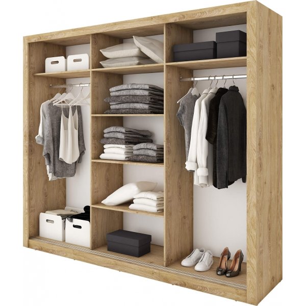 Einar garderob 1 med spegeldrrar - Shetland ek