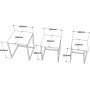 Voyage satsbord 7, 30/35/40x30/35/40 cm - Vit marmor/guld
