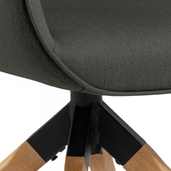 Fauteuil Aura - Gris foncé/chêne Fauteuil Aura - Gris foncé/chêne