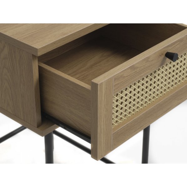 Menu bijzettafel - Eiken/kunstrotan