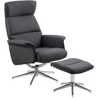 Massachusetts recliner fåtölj med fotpall - Mörkgrå Massachusetts recliner fåtölj med fotpall - Mörkgrå