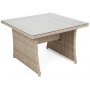 Hrnsoffa Bergamo med ftlj & bord - Beige/beige melerad