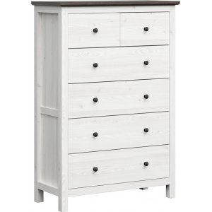 Commode Hesen 145 cm - Blanc/noir