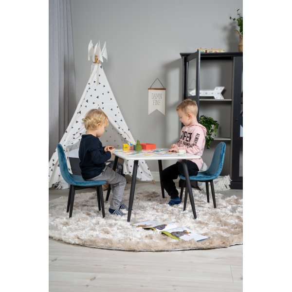Table enfant Bridge 80 x 60 cm - Blanc/noir Table enfant Bridge 80 x 60 cm - Blanc/noir