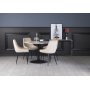 Plaza matgrupp, marmorbord med 4 st Theo sammetsstolar - Beige/Vit/Svart
