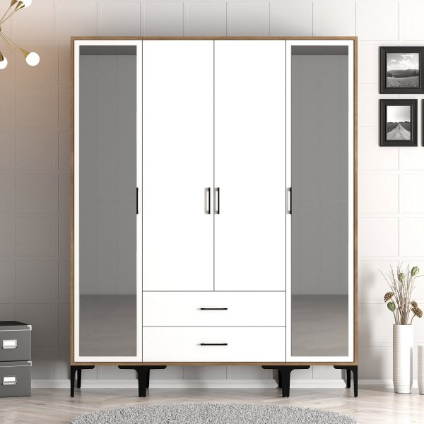 Armoire Kumsal 12 Noyer/blanc