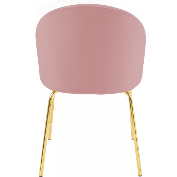 Stol i rosa sammet guldiga ben Stol i rosa sammet guldiga ben