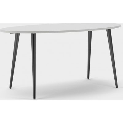 Oslo matbord 160 x 80 cm - Vit/svart