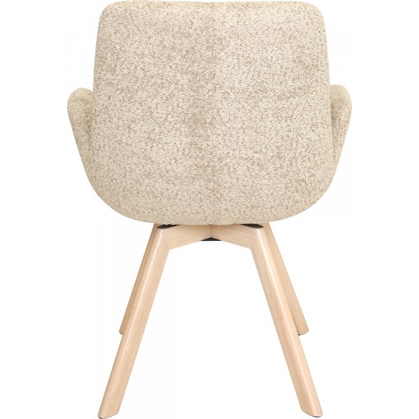 Crosby matstol - Beige/vitpigmenterad ek Crosby matstol - Beige/vitpigmenterad ek