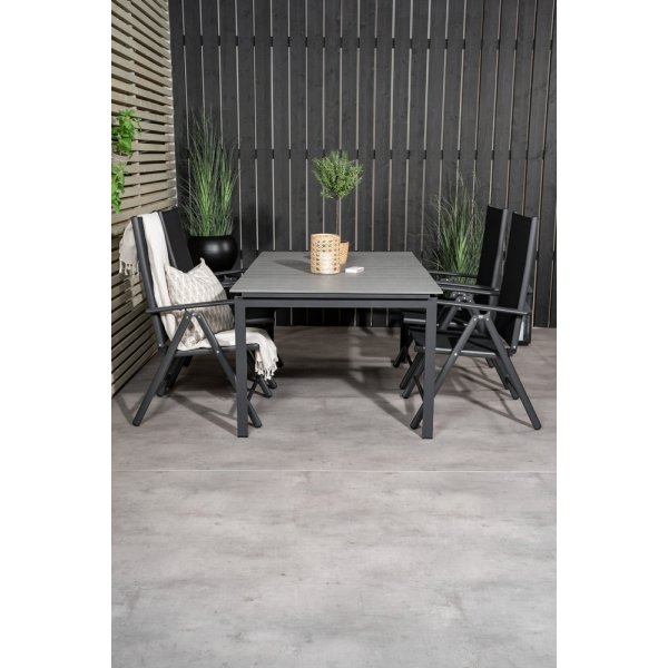 Levels utematgrupp med 4 st Break stolar - Svart/Grå Levels utematgrupp med 4 st Break stolar - Svart/Grå