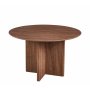 Crossby runt matbord Ø120 cm - Mörk bruntbetsad ek Crossby runt matbord Ø120 cm - Mörk bruntbetsad ek