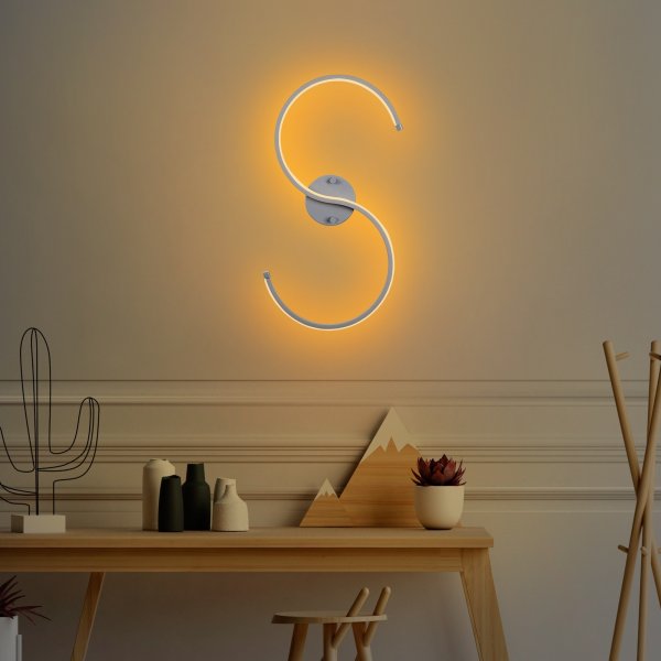 Es wandlamp - Chroom