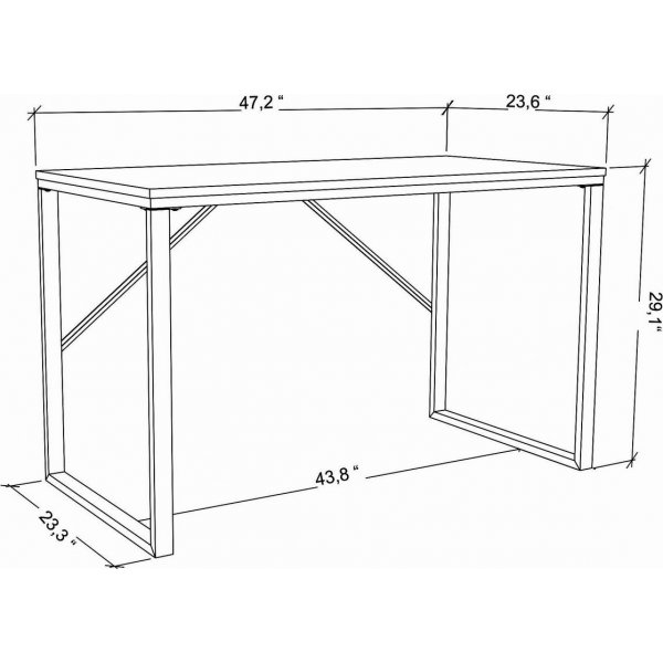 Layton skrivbord 120 x 60 cm - Guld/vit Layton skrivbord 120 x 60 cm - Guld/vit