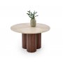 Soffbord mocca med Travertintopp 80 cm