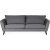 Country 3-sits soffa - Gr (tyg) / Svarta ben + Mbelvrdskit fr textilier