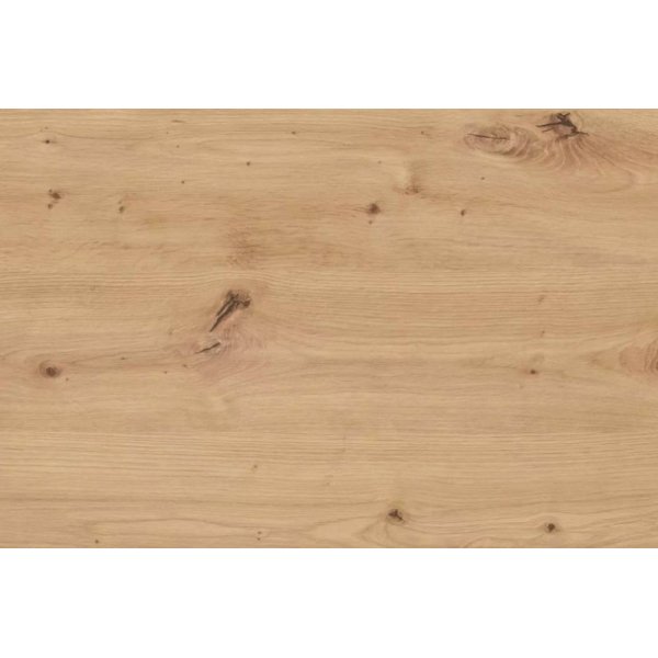 Table  manger Dante 102-142 x 102 cm - Chne artisanal/noir