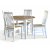 Groupe alimentaire Dalar; table blanche 110 cm avec 4 chaises de salle  manger arc blanches