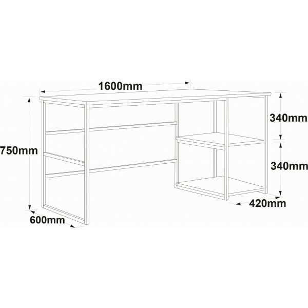 Bureau Voyage 160x60 cm - Pin Bureau Voyage 160x60 cm - Pin