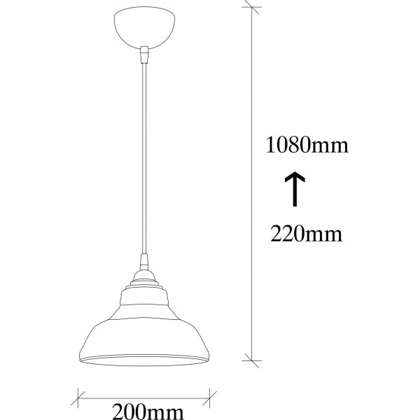 Dilberay taklampa 321-S - Svart
